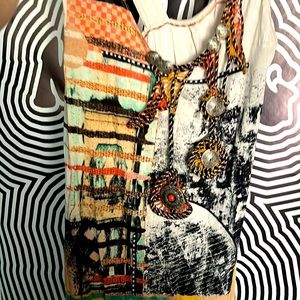 Save the Queen midi dress with embellishments size small no tag STQ unique funky